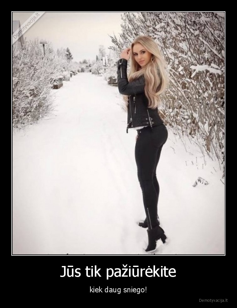Jūs tik pažiūrėkite - kiek daug sniego!. 