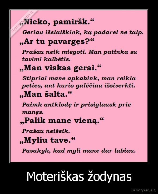 Moteriškas žodynas